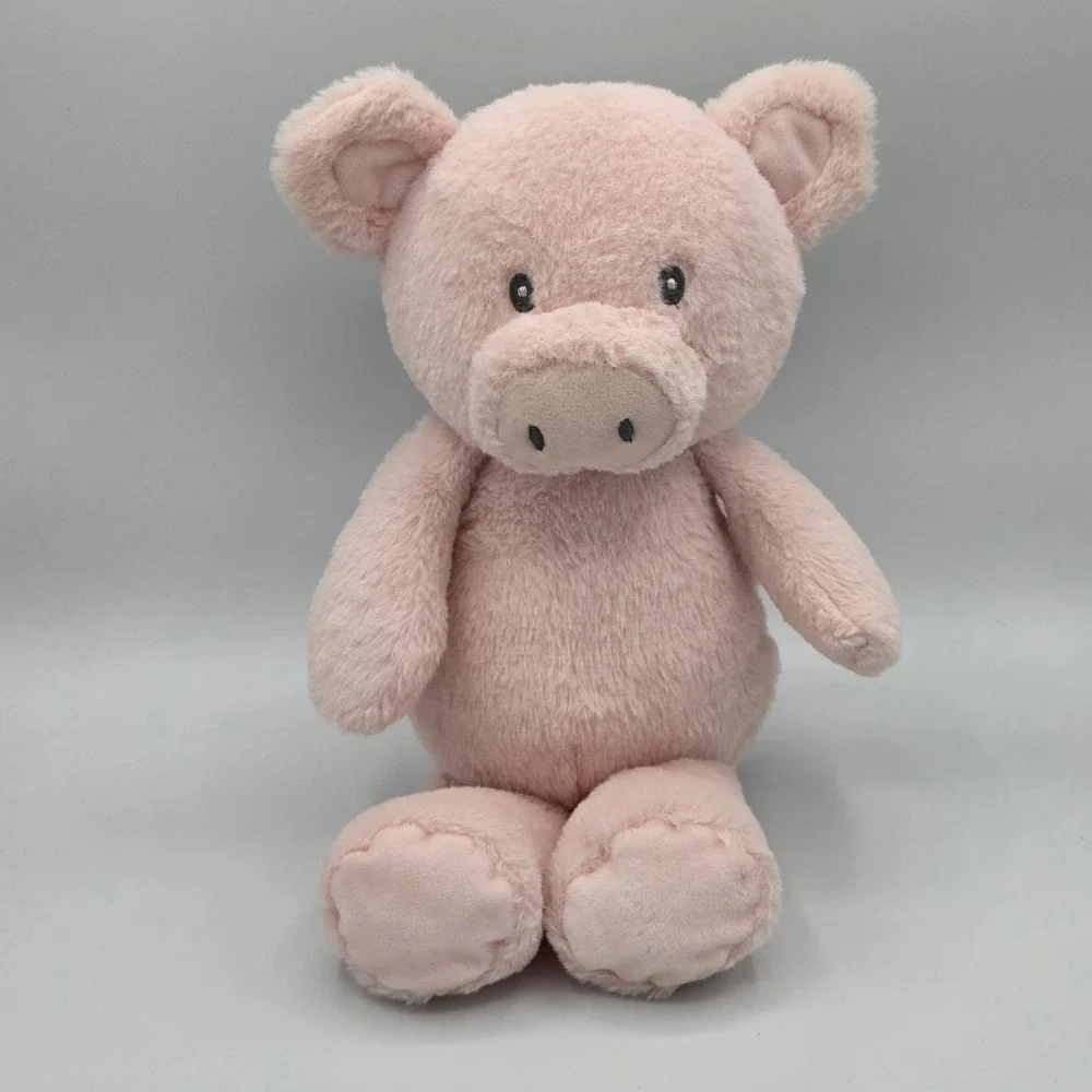 Kellytoy Baby Pig Plush Pink Rattle Crinkle Ears Stuffed Toy Animal 12